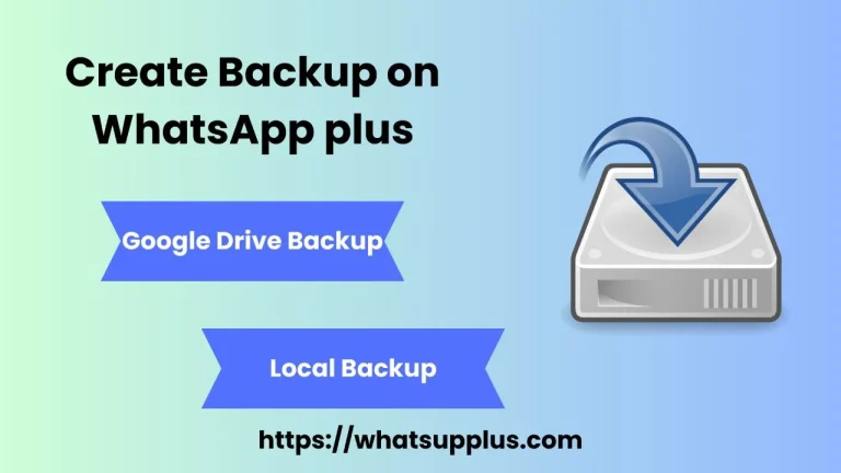 create backup on whatsapp plus